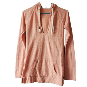 ***SOLD***ROXY Coral Hooded Long Sleeves Tunic